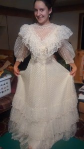 Mom's wedding dress on Sierra